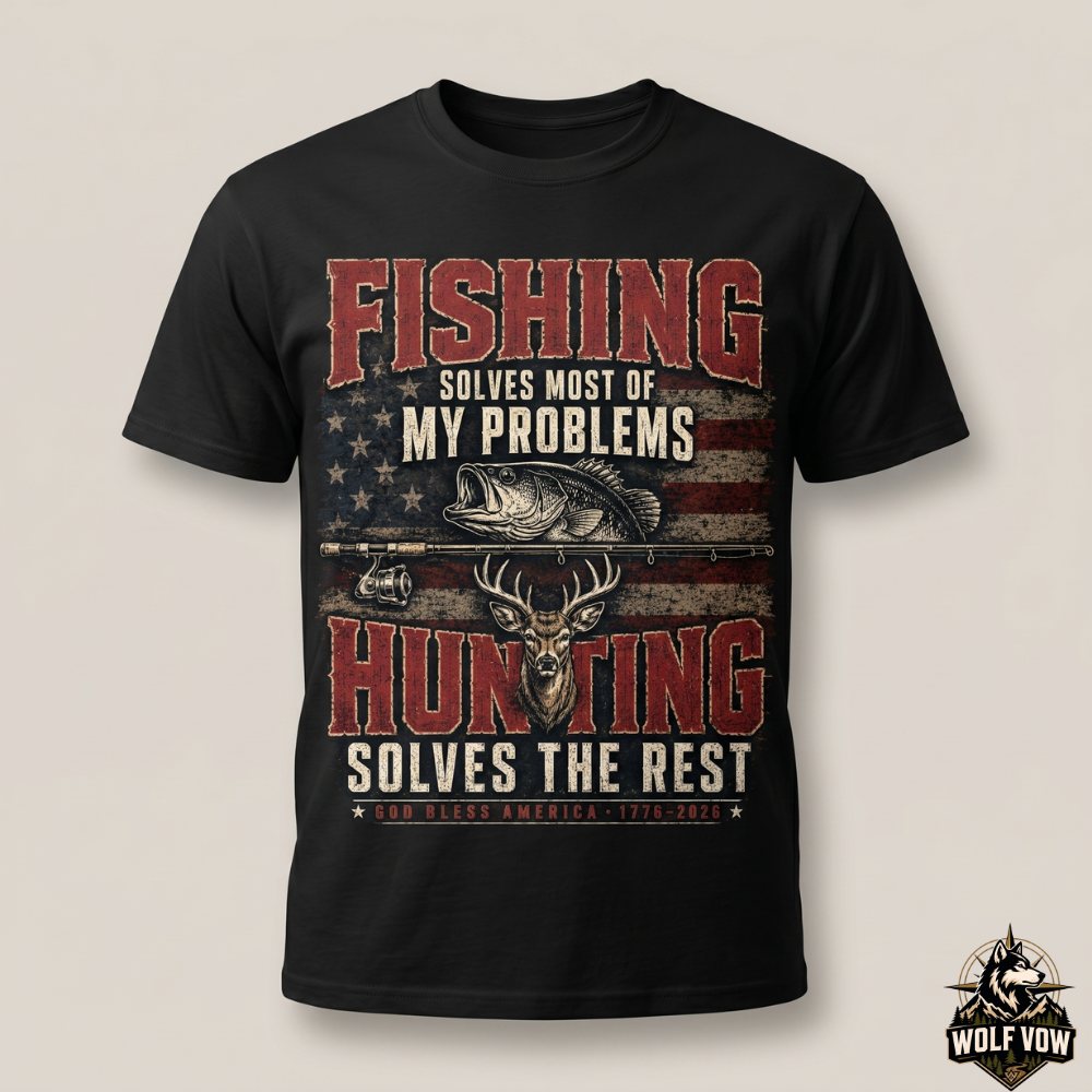 Fishing Solves Most Of My Problems Hunting Solves The Rest T-Shirt