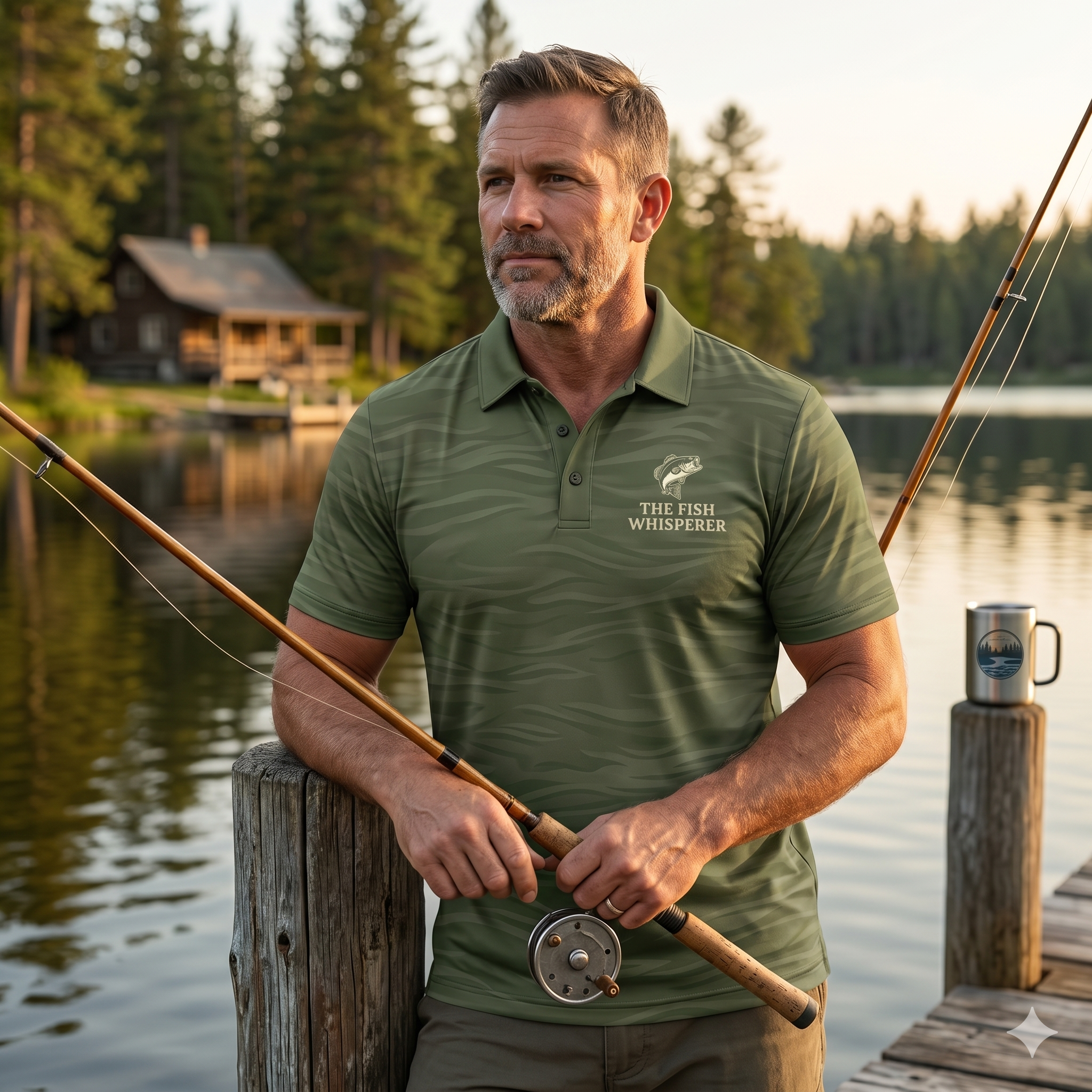 The Fish Whisperer Men’s Fishing Polo Shirt